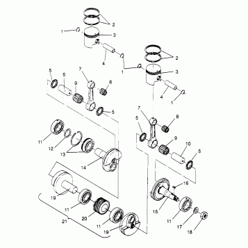 PISTON and CRANKSHAFT SUPER SPORT 0960743 (4932183218C006)