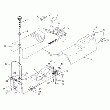 SEAT and GAS TANK SPORT 0960443, SPORT TOURING 0960243 and EUROPEAN SPORT T (4932223222A009)