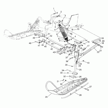 FRONT SUSPENSION and SKI SPORT 0960443, SPORT TOURING 0960243 and EUROPEAN (4932223222B004)