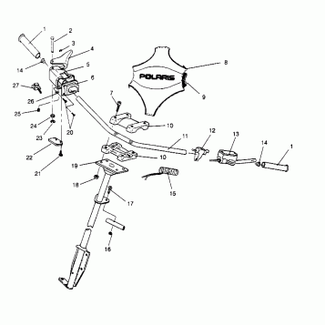 STEERING - HANDLEBAR SPORT 0960443, SPORT TOURING 0960243 and EUROPEAN SPOR (4932223222B006)