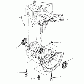CRANKCASE SPORT 0960443, SPORT TOURING 0960243  and EUROPEAN SPORT TOURING (4932223222C011)