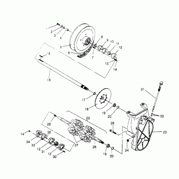 DRIVE TRAIN ASSEMBLY  440 XCR SP X951660 (4932833283B010)
