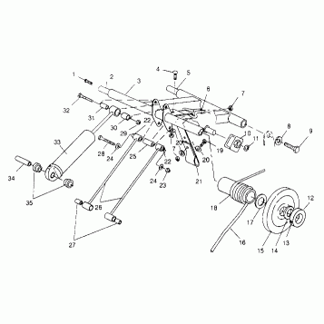 REAR TORQUE ARM ASSEMBLY  440 XCR SP X951660 (4932833283B014)