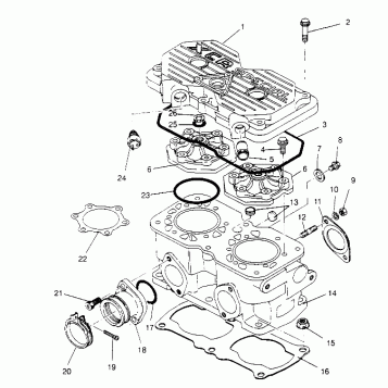 CYLINDER ASSEMBLY  440 XCR SP X951660 (4932833283C010)