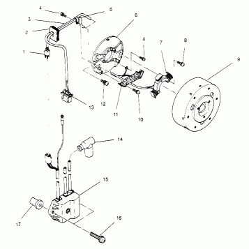 MAGNETO ASSEMBLY  440 XCR SP X951660 (4932833283D002)