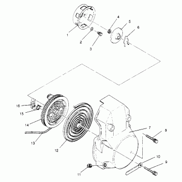 RECOIL STARTER ASSEMBLY  440 XCR SP X951660 (4932833283D003)