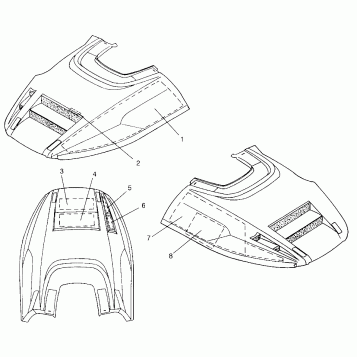 HOOD - FOAM/FOIL LITE GT 0963133 and EUROPEAN LITE GT E963133 (4933083308A012)