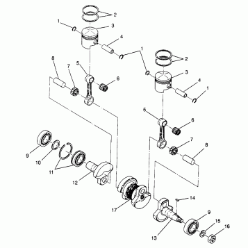 PISTON and CRANKSHAFT LITE GT 0963133 and EUROPEAN LITE GT E963133 (4933083308C005)