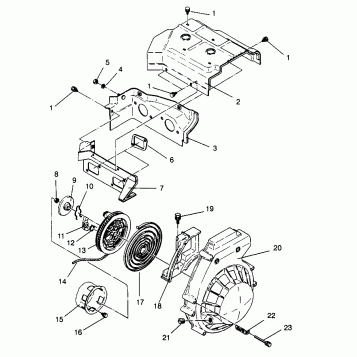 BLOWER HOUSING & RECOIL LITE GT 0963133 and EUROPEAN LITE GT E963133 (4933083308C010)