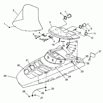 HOOD CLASSIC TOURING 0963365 and EUROPEAN CLASSIC TOURING E963365 (4933623362A013)