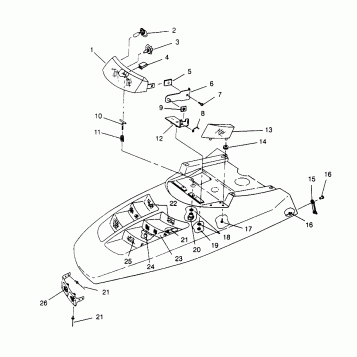 HOOD/HEADLIGHT CLASSIC TOURING 0963365 and EUROPEAN CLASSIC TOURING E963365 (4933623362A014)