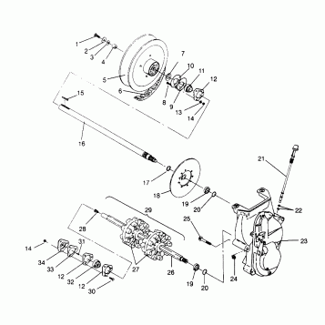 DRIVE TRAIN CLASSIC TOURING 0963365 and EUROPEAN CLASSIC TOURING E963365 (4933623362B010)