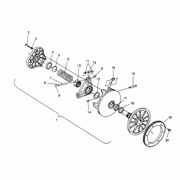 DRIVE CLUTCH CLASSIC TOURING 0963365 and EUROPEAN CLASSIC TOURING E963365 (4933623362C001)