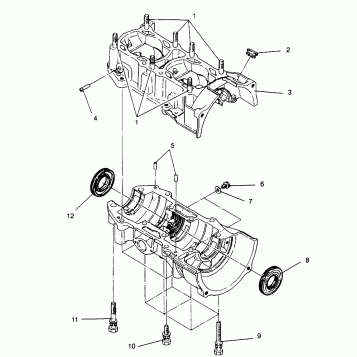 CRANKCASE CLASSIC TOURING 0963365 and EUROPEAN CLASSIC TOURING E963365 (4933623362C008)