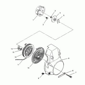 RECOIL STARTER CLASSIC TOURING 0963365 and EUROPEAN CLASSIC TOURING E963365 (4933623362D002)
