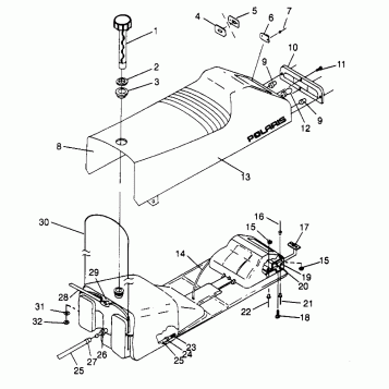 SEAT and GAS TANK XLT 0966756 (4933823382A007)