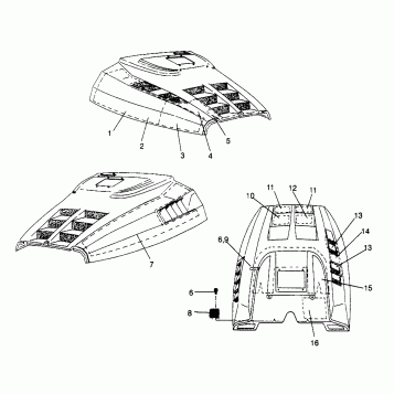 HOOD - FOAM/FOIL XLT 0966756 (4933823382A013)