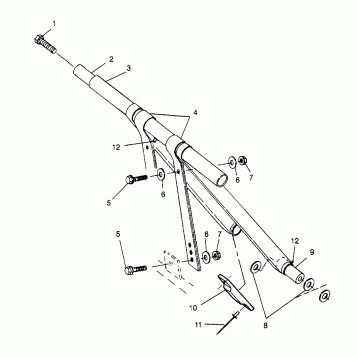 FRONT TORQUE ARM XLT 0966756 (4933823382B012)