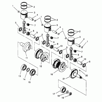 PISTON and CRANKSHAFT XLT 0966756 (4933823382C008)