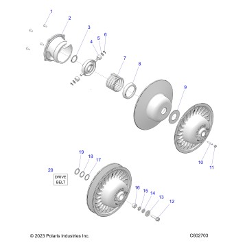 DRIVE TRAIN, CLUTCH, SECONDARY - S25TLP6RS (C602703)