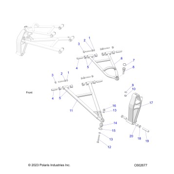 SUSPENSION, FRONT, CONTROL ARMS and SPINDLE - S26MDX6DSA (C602677)