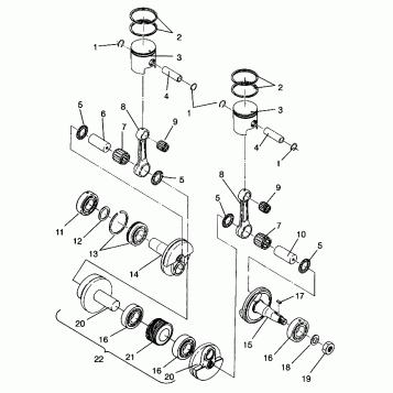PISTON and CRANKSHAFT CLASSIC 0963865 (4935383538C009)