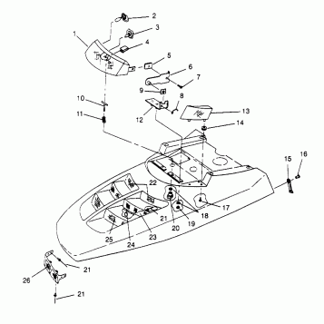 HOOD - HEADLIGHT 500 EFI 0963774 and EUROPEAN 500 EFI E963774 (4936183618A012)
