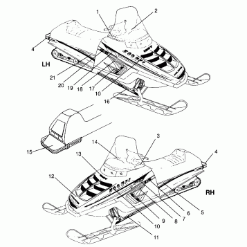 DECALS 500 EFI 0963774 and EUROPEAN 500 EFI E963774 (4936183618A013)