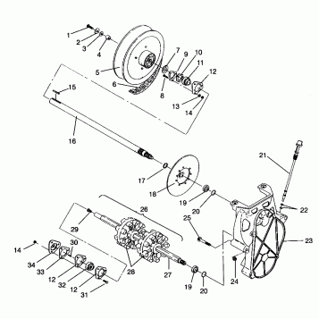 DRIVE TRAIN 500 EFI 0963774 and EUROPEAN 500 EFI E963774 (4936183618B009)