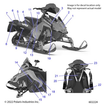 BODY, DECAL, BLACK SIDE PANEL W/FLAT BLACK ACCENT - S23TKV8MS (602224)