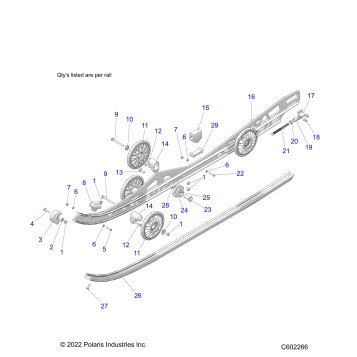 SUSPENSION, RAIL BEAM LH/RH - S25TLP6RS (C602266)