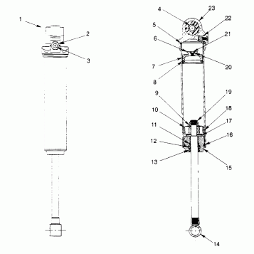 FOX SHOCK - GAS, REAR ULTRA SP 0960678 and EUROPEAN ULTRA SP E960678 (4937083708C007)