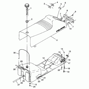 SEAT and GAS TANK SUPER SPORT 0970761 (4937643764A006)