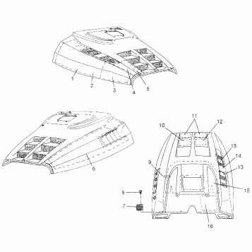 HOOD - FOAM/FOIL SUPER SPORT 0970761 (4937643764A012)