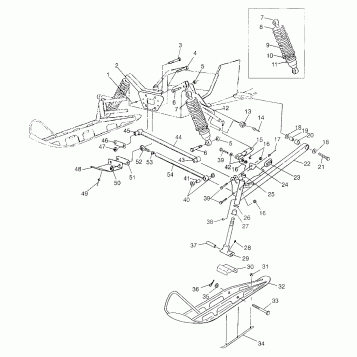 FRONT SUSPENSION and SKI SUPER SPORT 0970761 (4937643764B001)