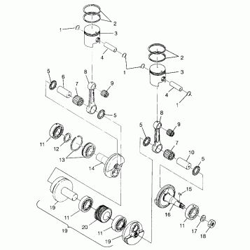 PISTON and CRANKSHAFT SUPER SPORT 0970761 (4937643764C007)