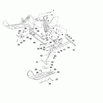 FRONT SUSPENSION and SKI - E970243 (4937673767b001)