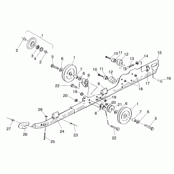 RAIL MOUNTING SUSPENSION (Touring) - E970243 (4937673767b012)