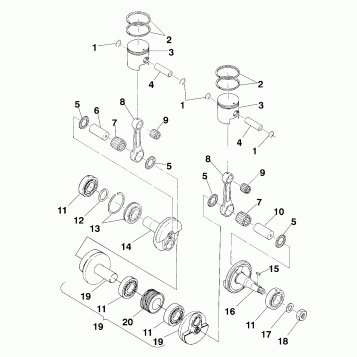 PISTON and CRANKSHAFT - E970243 (4937673767c010)