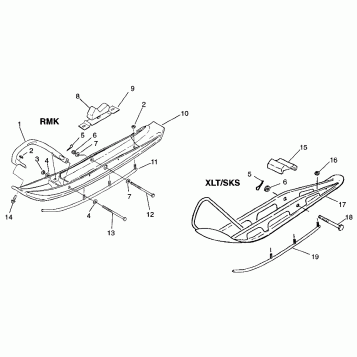 SKI XLT 0970756, XLT SKS 0970556 and XLT RMK 0970956 (4937693769B004)