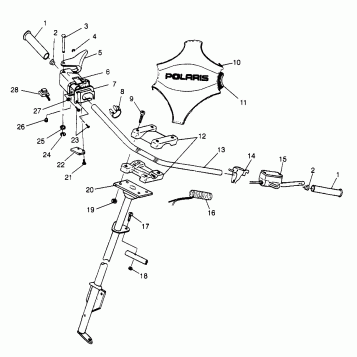 STEERING - HANDLEBAR XLT 0970756, XLT SKS 0970556,  and XLT RMK 0970956 (4937693769B005)