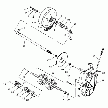 DRIVE TRAIN XLT 0970756, XLT SKS 0970556,  and XLT RMK 0970956 (4937693769B010)
