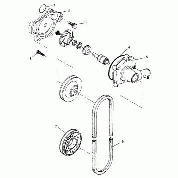 WATER PUMP XLT 0970756, XLT SKS 0970556, and XLT RMK 0970956 (4937693769C014)