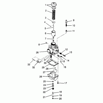 CARBURETOR (XLT, SKS) XLT 0970756, XLT SKS 0970556 (4937693769D002)