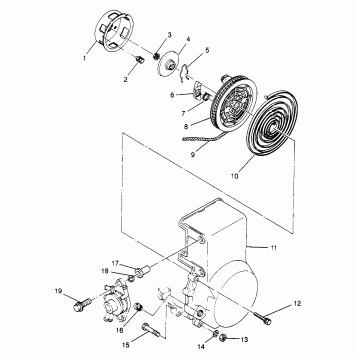 RECOIL STARTER XLT 0970756, XLT SKS 0970556,  and XLT RMK 0970956 (4937693769D007)