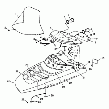 HOOD XLT TOURING 0973357 and EUROPEAN XLT TOURING E973357 (4937723772A013)