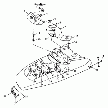HOOD/HEADLIGHT XLT TOURING 0973357 and EUROPEAN XLT TOURING E973357 (4937723772A014)