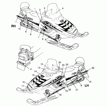 DECALS XLT TOURING 0973357 and EUROPEAN XLT TOURING E973357 (4937723772B001)