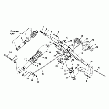 REAR TORQUE ARM XLT TOURING 0973357 and EUROPEAN XLT TOURING E973357 (4937723772B014)
