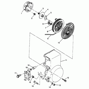 RECOIL STARTER XLT TOURING 0973357 and EUROPEAN XLT TOURING E973357 (4937723772D001)